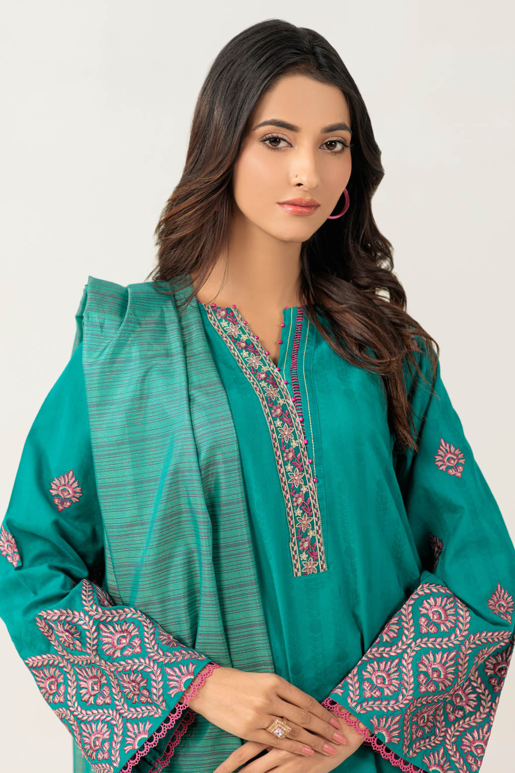 Bonanza Satrangi | Green Jacquard 3 Piece (BPS6243P11) 12 Green
