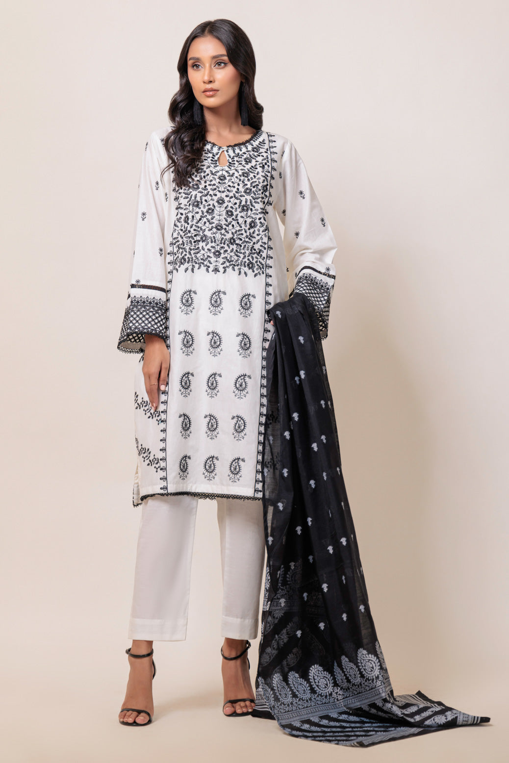 Bonanza Satrangi | White Cambric 3 Piece (BPS6243P20) 8 White