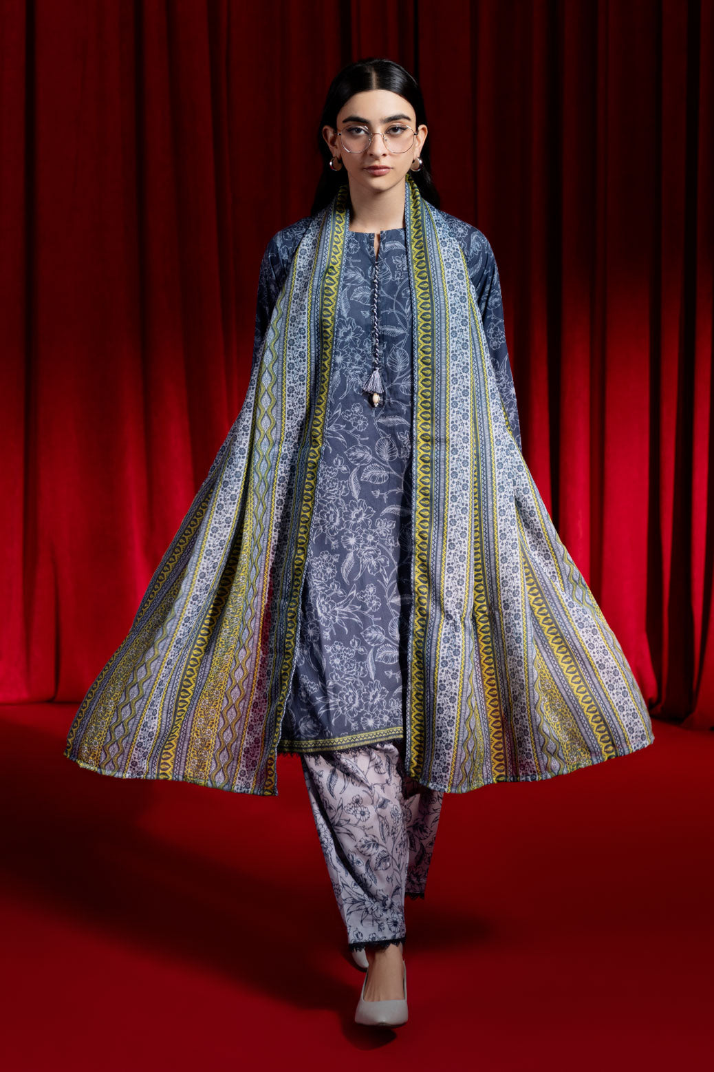 Bonanza Satrangi | Blue Cambric 3 Piece (BPS6243P34) 8 Blue