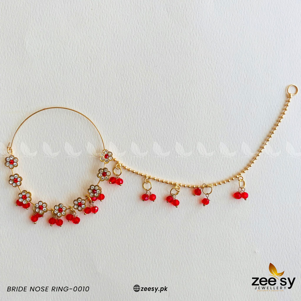 Bride Nose Ring-0010 Red