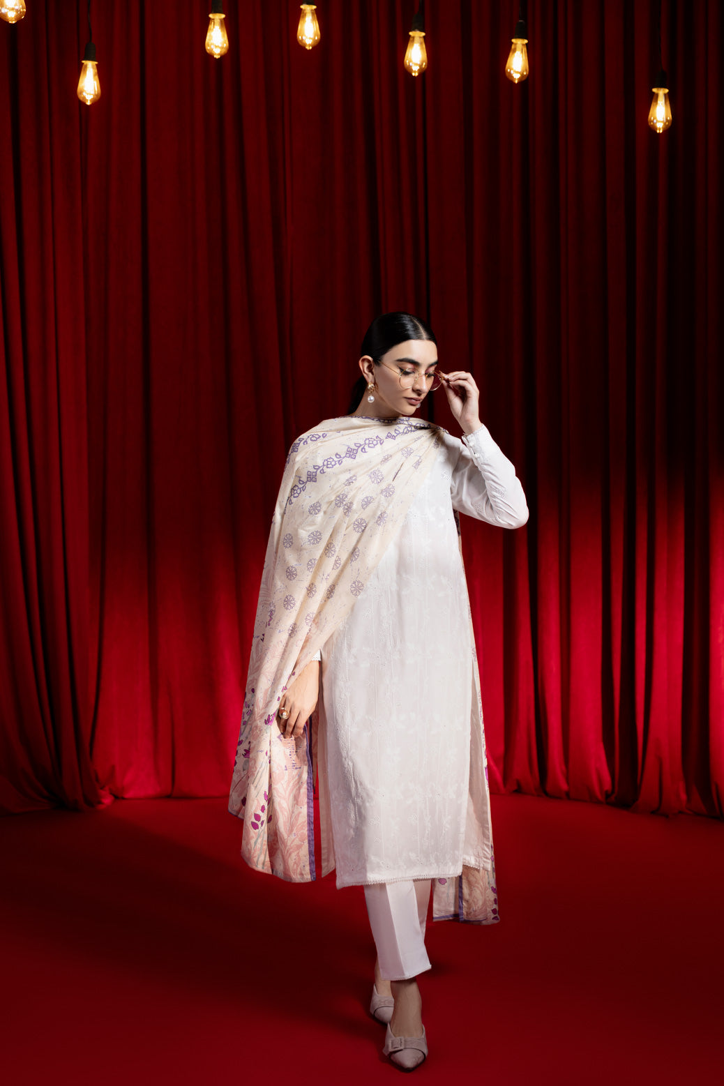 Bonanza Satrangi | White Cambric 3 Piece (BS1243P10) 12 White