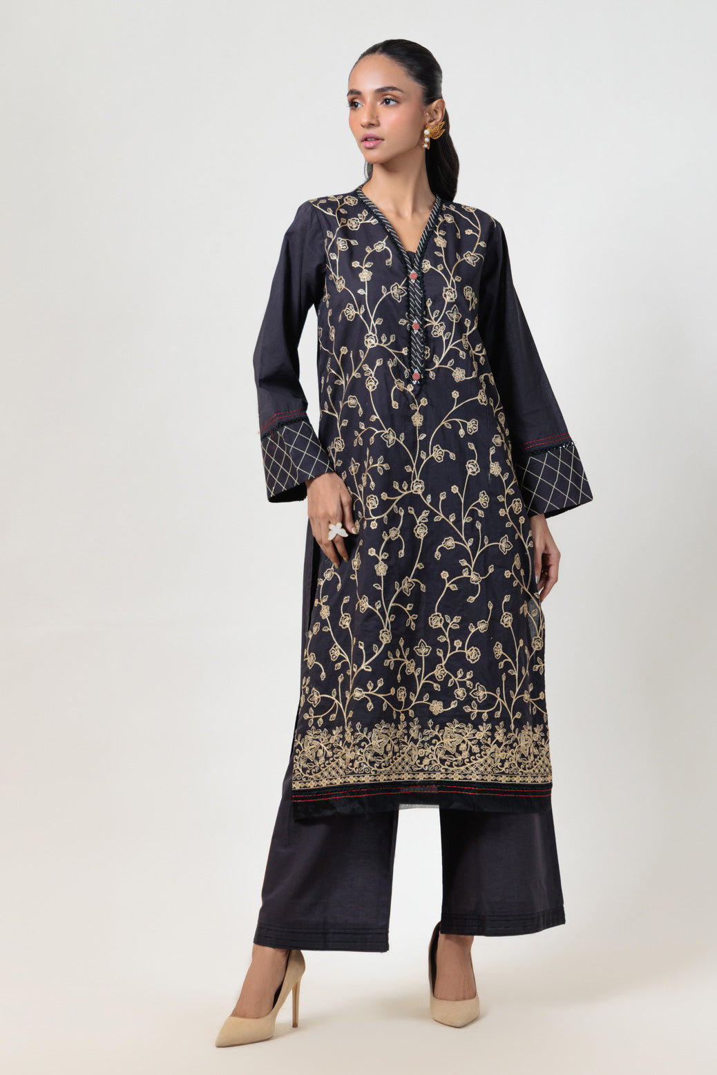 Bonanza Satrangi | Black Cambric 2 Piece (BS5242P02) 12 Black