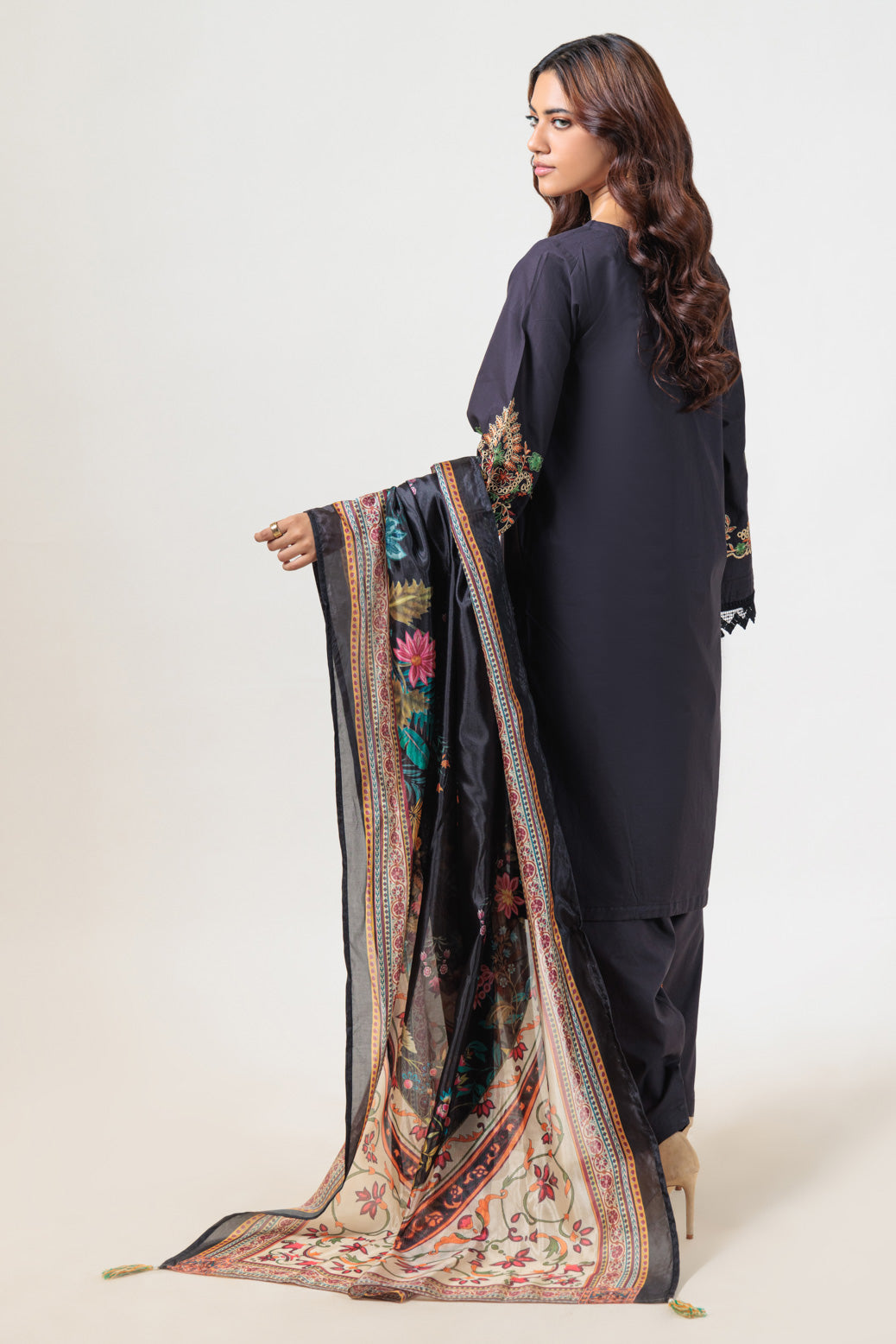 Bonanza Satrangi | Black Cambric 3 Piece (BS5243P15) 16 Black