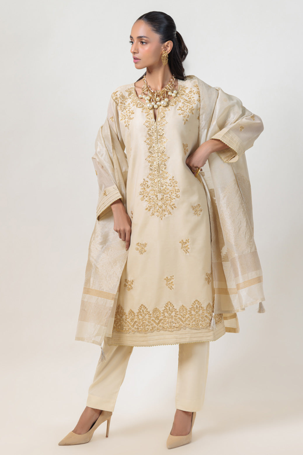 Bonanza Satrangi | Beige Dyed 3 Piece (BS5243P24) 8 Beige