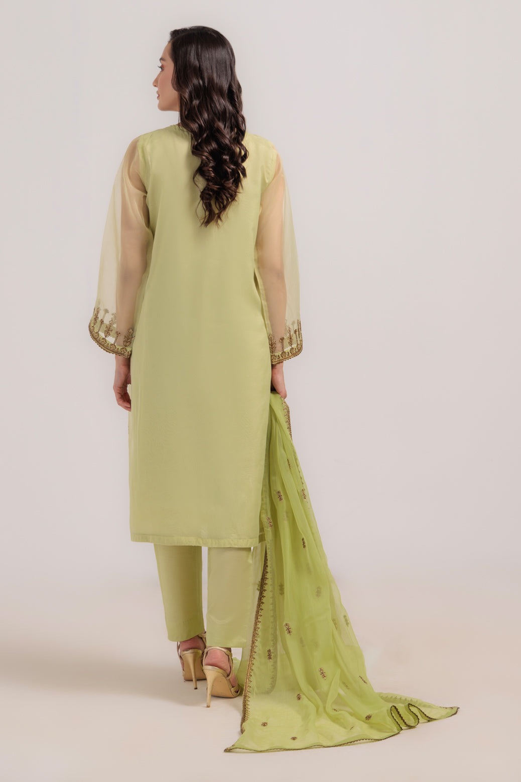 Bonanza Satrangi | Green Organza 3 Piece (BS5243P26) 14 Green