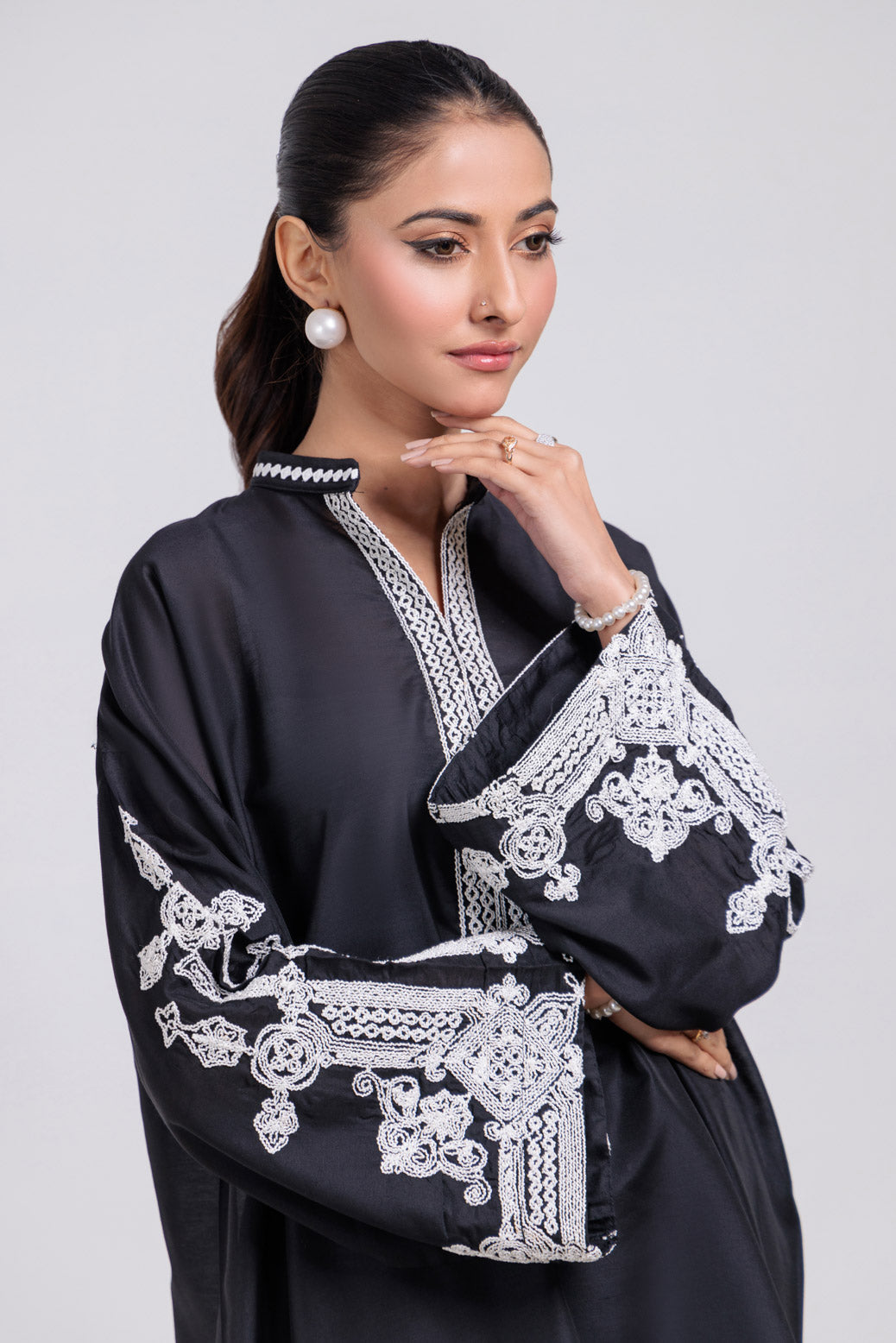 Bonanza Satrangi | Black Silk 2 Piece (BS7242P02) 12 Black