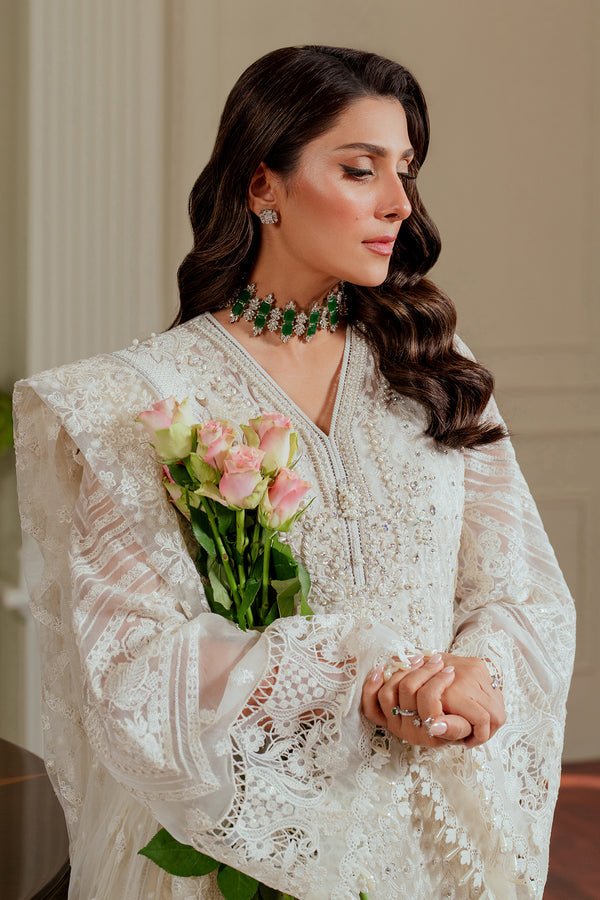 Baroque | Chantelle 24 | CHIFFON CH13-02 XL White Short Shirt with Sharara
