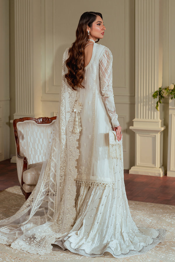 Baroque | Chantelle 24 | CHIFFON CH13-02 M White Short Shirt with Sharara