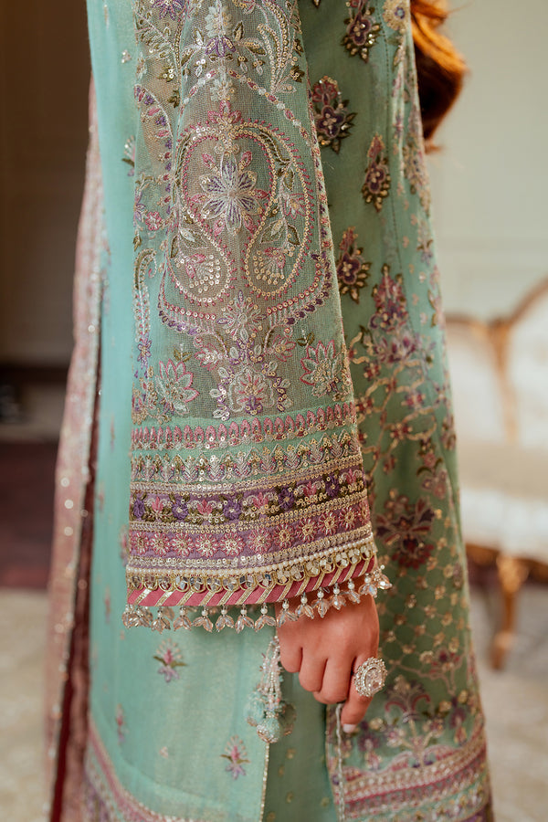Baroque | Chantelle 24 | NET CH13-08 L Light Ferozi Short Shirt with Sharara
