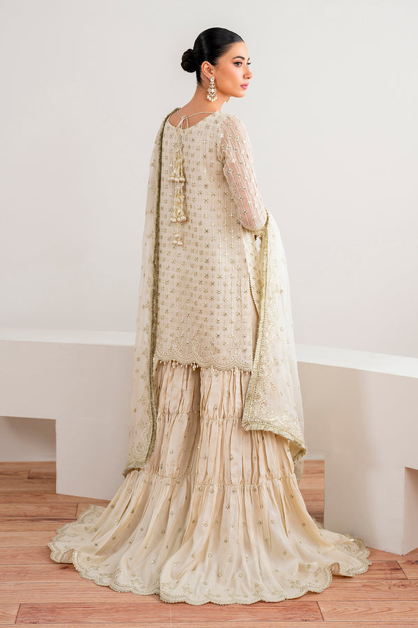 Baroque | Velvet Formals | CHIFFON UF-687 S Ivory Chiffon