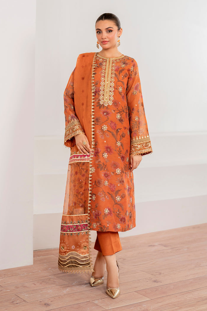 Baroque | Velvet Formals | COTTON NET UF-701 XL Rust Cotton Net