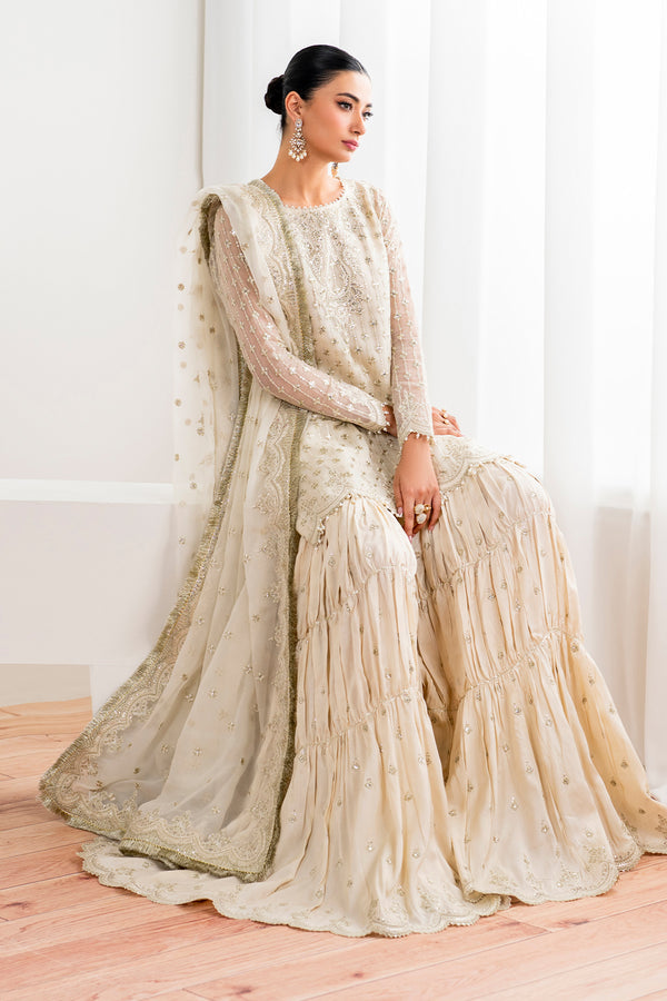 Baroque | Velvet Formals | CHIFFON UF-687 Custom Size Ivory Chiffon