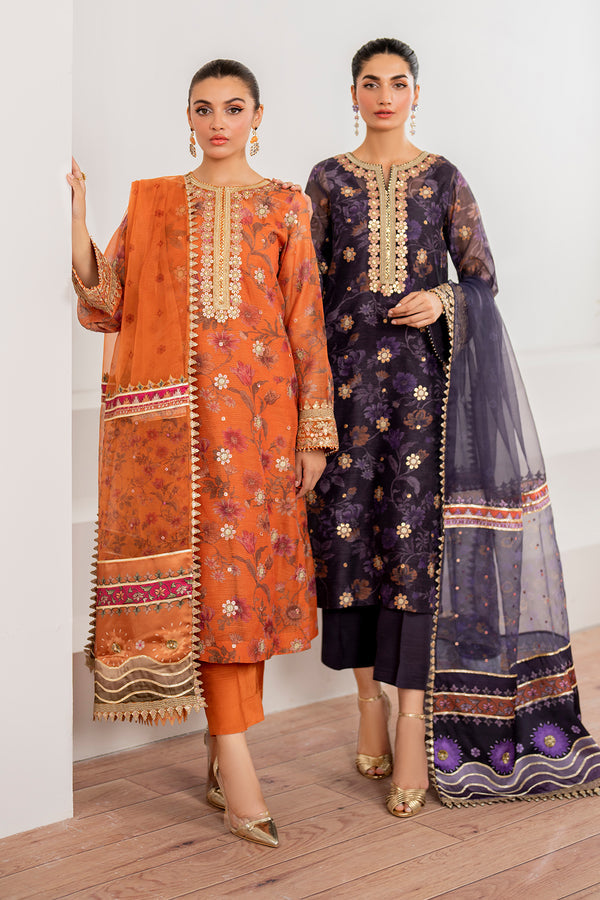 Baroque | Velvet Formals | COTTON NET UF-701 S Rust Cotton Net