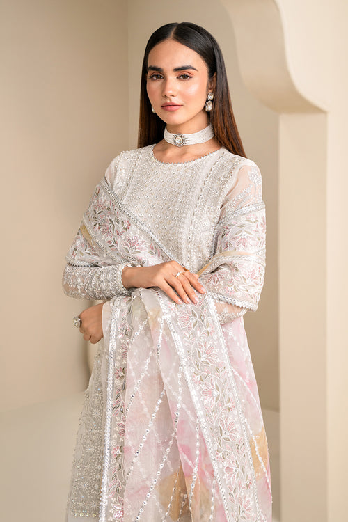 Baroque | Velvet Formals | CHIFFON UF-623 M White Chiffon