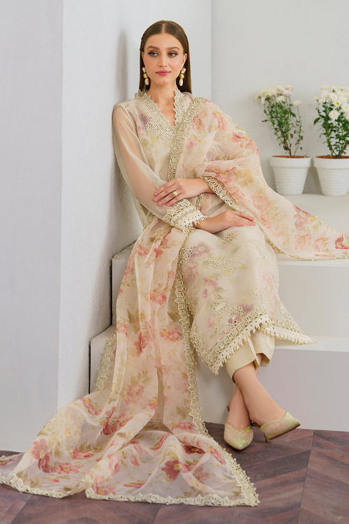 Baroque | Velvet Formals | ORGANZA UF-523 L Beige Organza