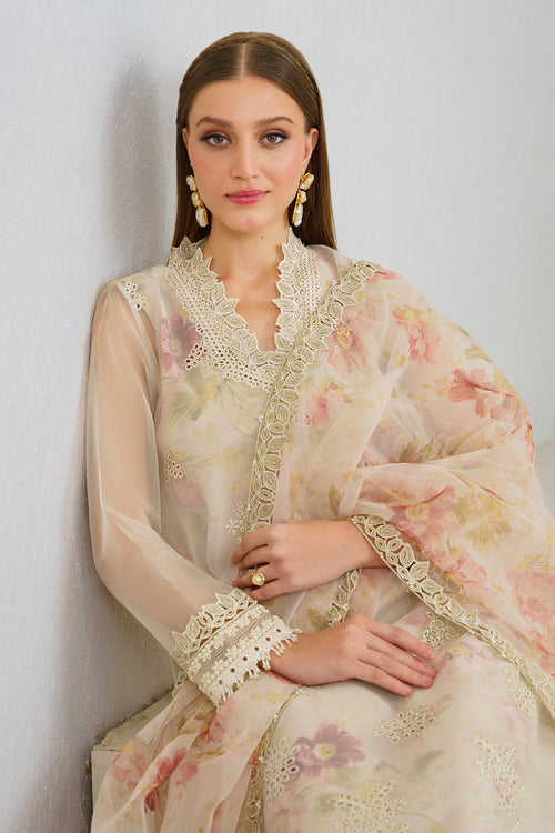 Baroque | Velvet Formals | ORGANZA UF-523 XL Beige Organza