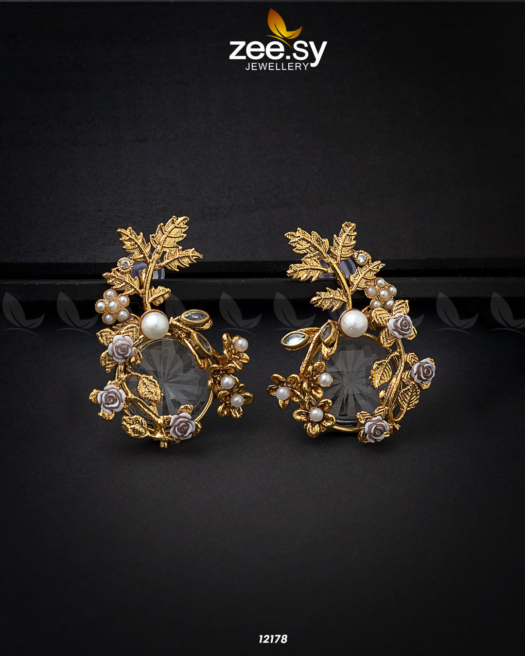 Bract Earrings White