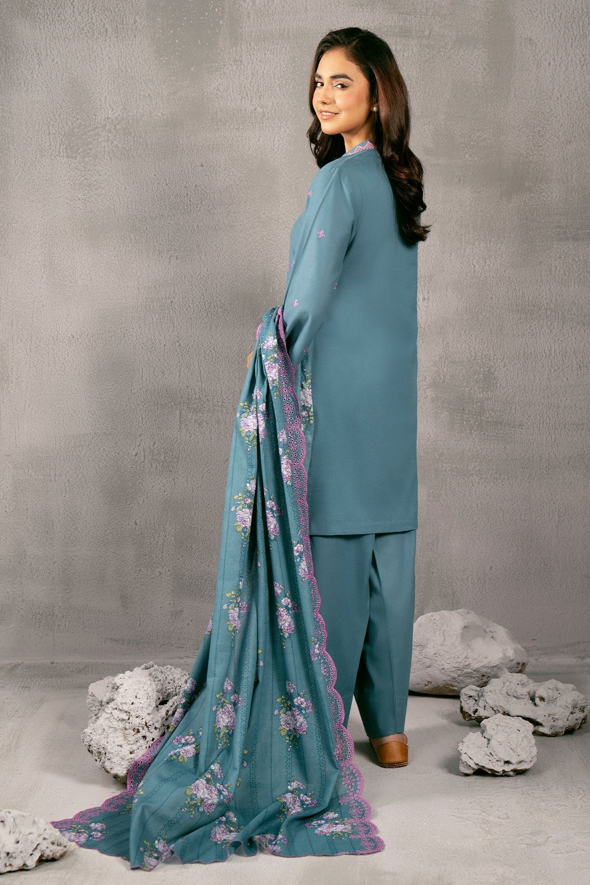 Kayseria | Winter Khaddar 24 | C6039-2 S Sky Blue Khaddar