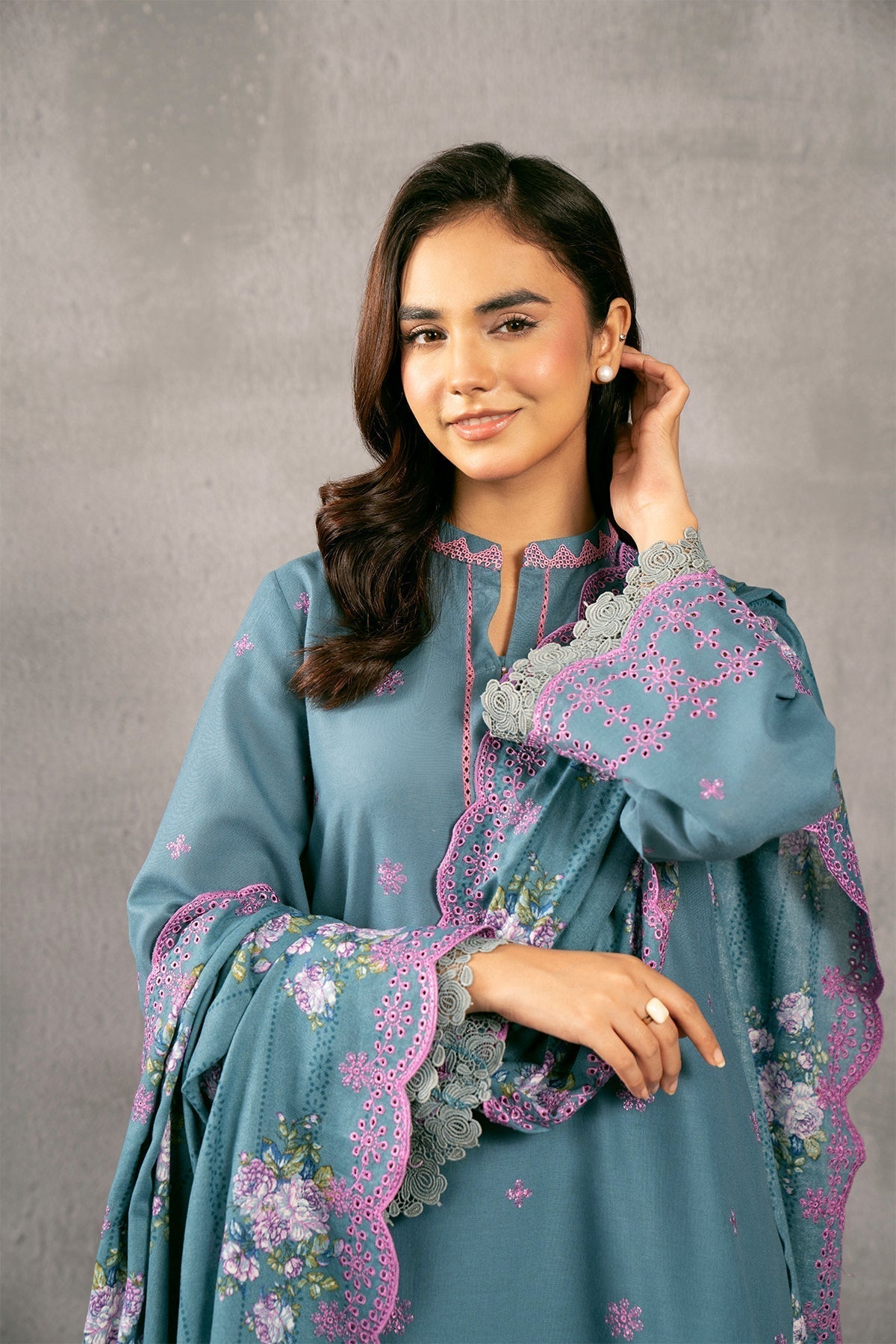 Kayseria | Winter Khaddar 24 | C6039-2 L Sky Blue Khaddar