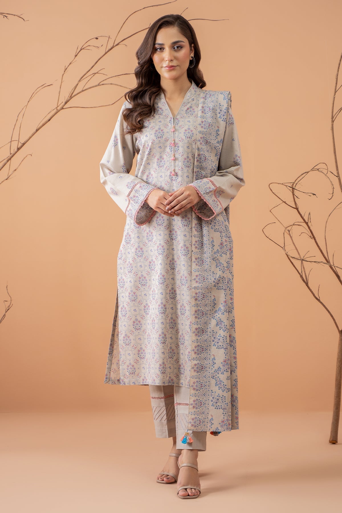 Kayseria | Winter Khaddar 24 | C6051-2 XS Off White Khaddar