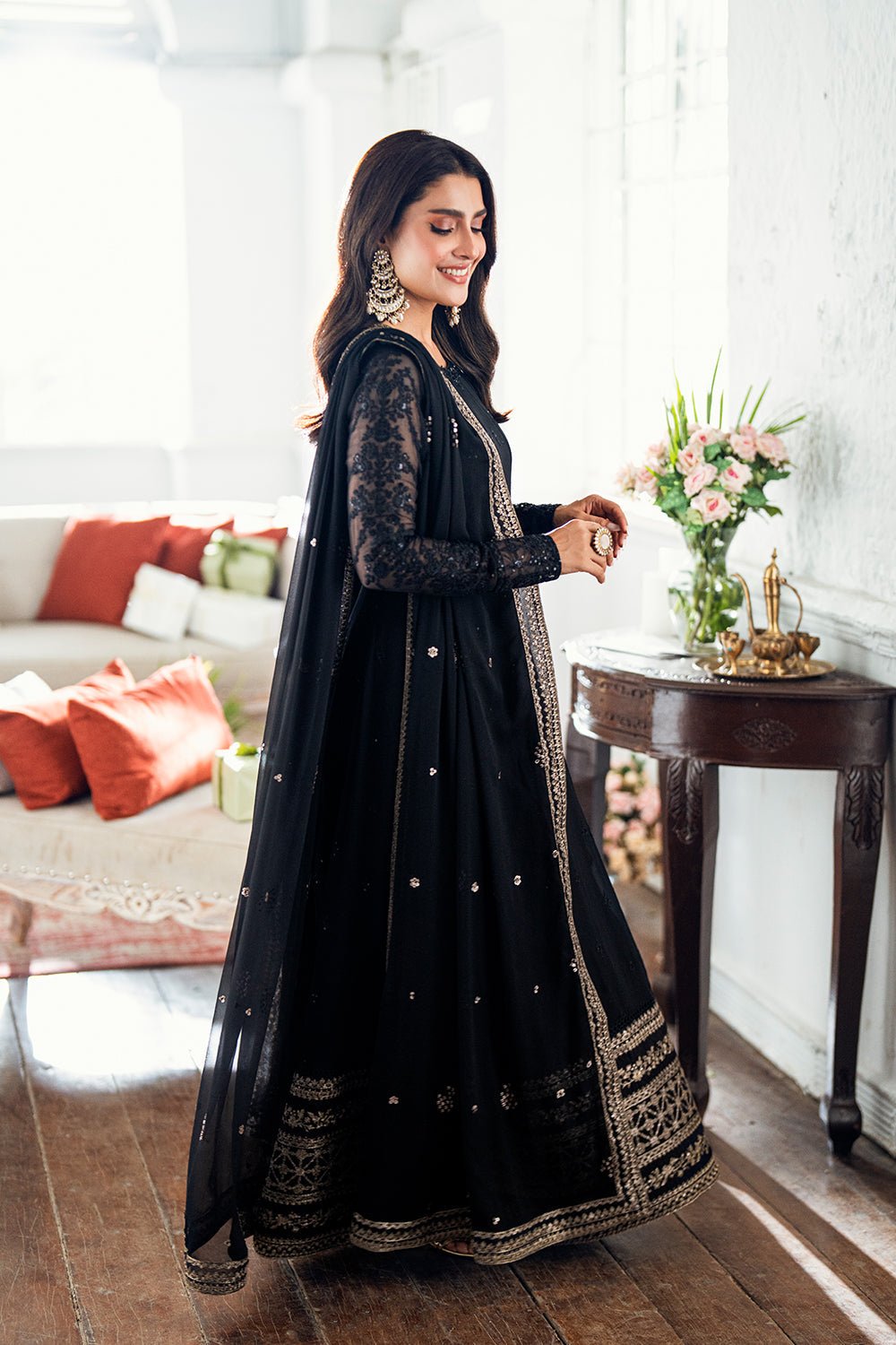 Azure | Luxe Formals | Caviar Noir - Pakistani Designer Dress - by Azure - Type : Ladies Clothes - 100% Original at Saira Sultan
