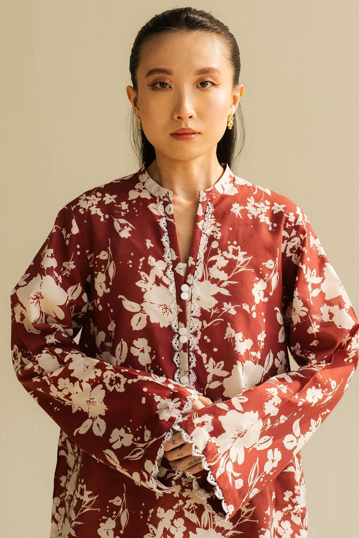 Zara Shahjahan | Love Coco 2025 | CR25B0219 M Red Cambric