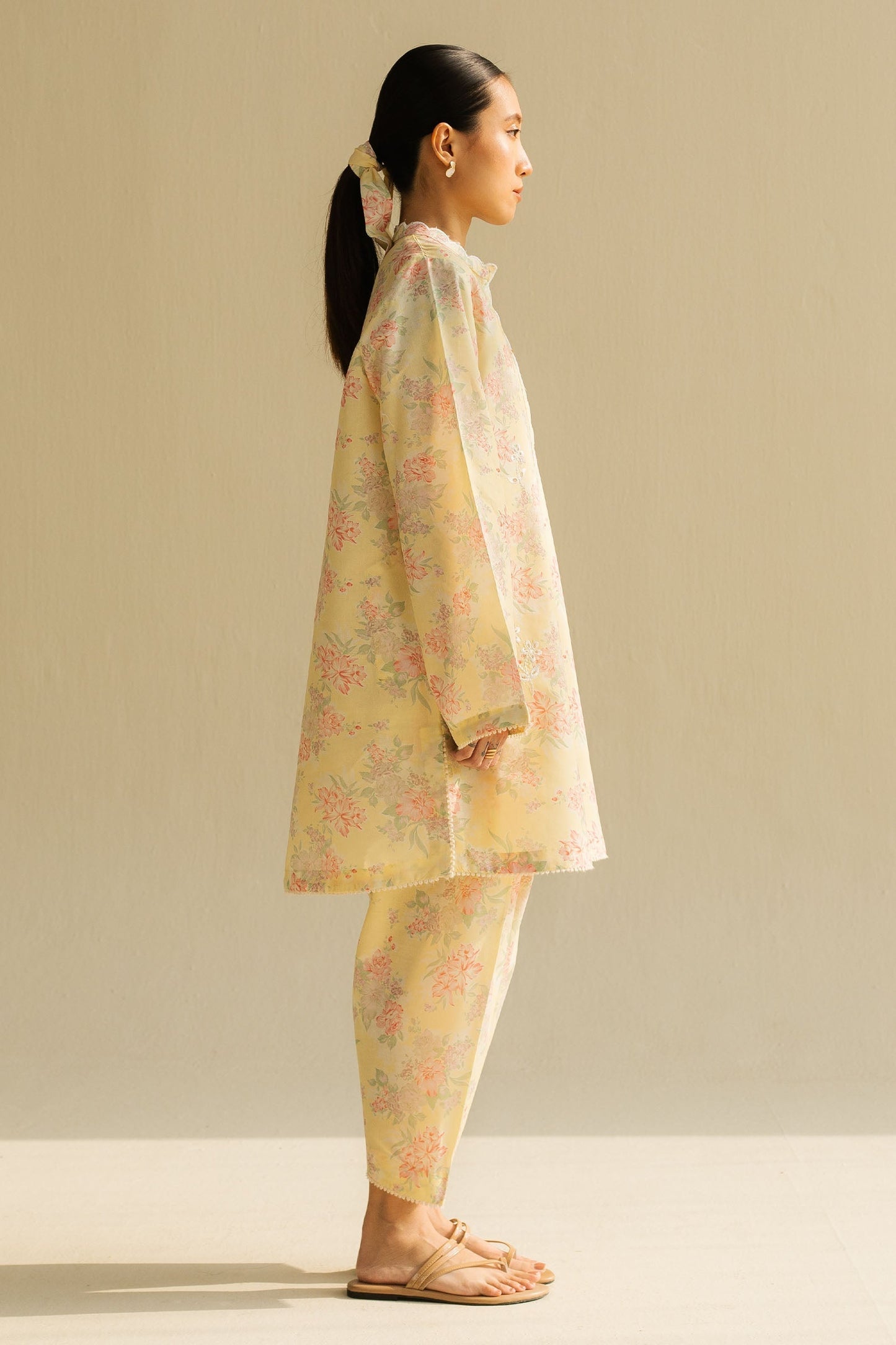 Zara Shahjahan | Love Coco 2025 | CR25B0222 L Pale Yellow Cambric