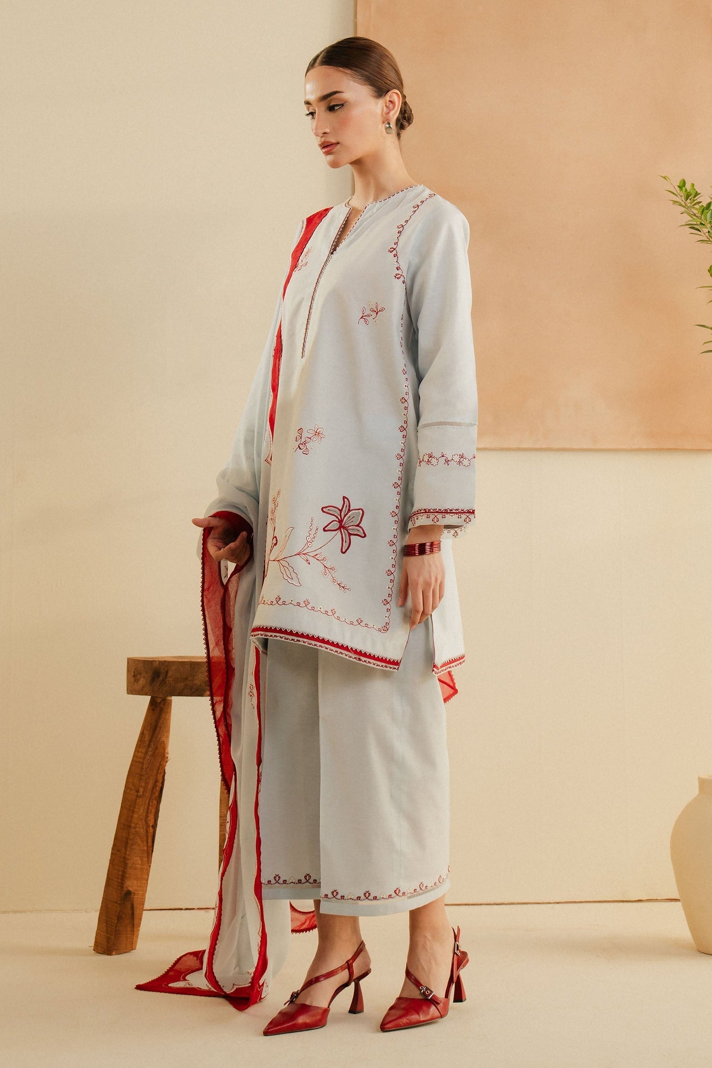 Zara Shahjahan | Eid Pret 25 | CR25P0216 M Gray Cambric