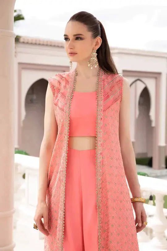 Maria B | Sateen Formals 23 | Candy Pink CST-701 - Pakistani Designer Dress - by Maria B | Type: Formal - 100% Original at Saira Sultan