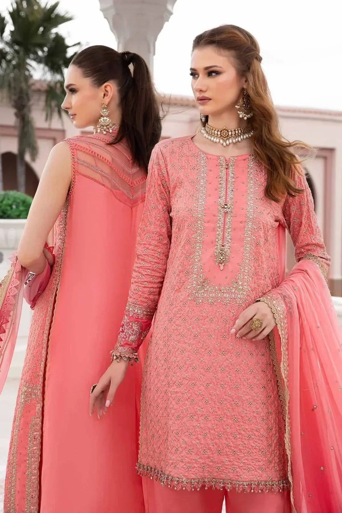 Maria B | Sateen Formals 23 | Candy Pink CST-701 - Pakistani Designer Dress - by Maria B | Type: Formal - 100% Original at Saira Sultan