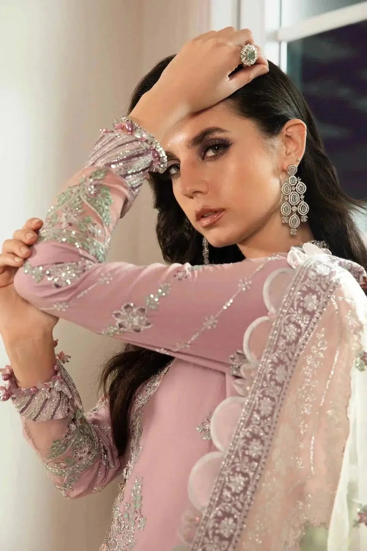 Maria B | Sateen Formals 23 | Mauve CST-706 - Pakistani Designer Dress - by Maria B | Type: Formal - 100% Original at Saira Sultan