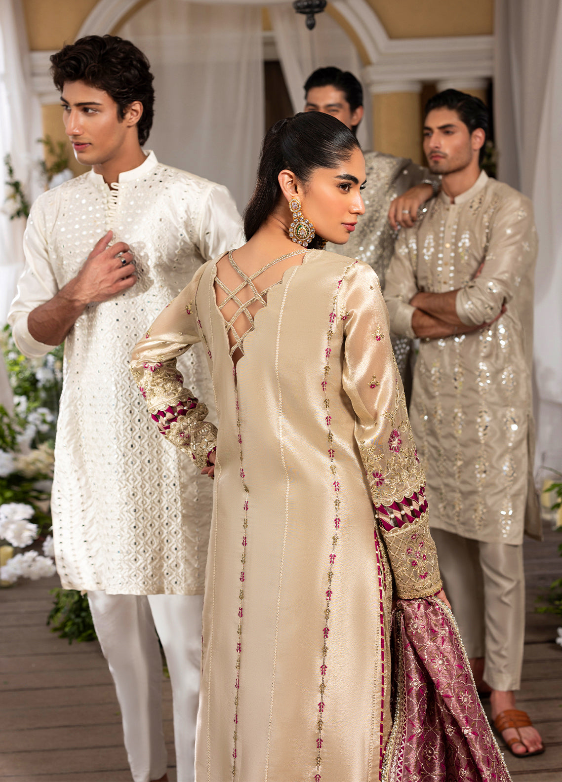 Sahane | Haye Dil Wedding Formals | CT 29005 Gold Love - Pakistani Designer Dress - by Sahane - Type : Ladies Clothes - 100% Original at Saira Sultan