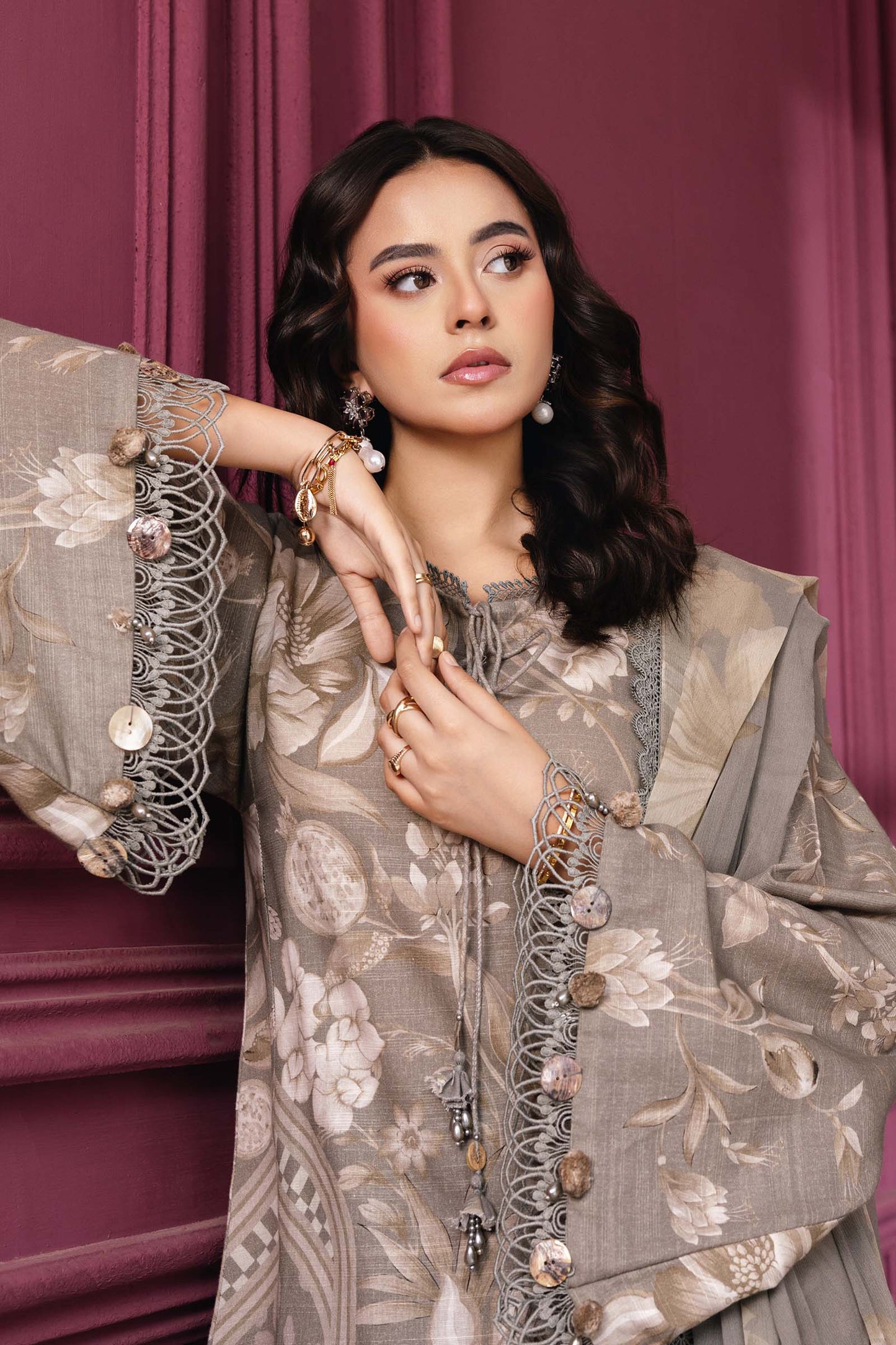 Maria B | Winter Basics 25 |MB-CUS25-1101A by Maria B - Designer Dress - Type : Ladies Clothes - Available at Saira Sultan - 100% Original