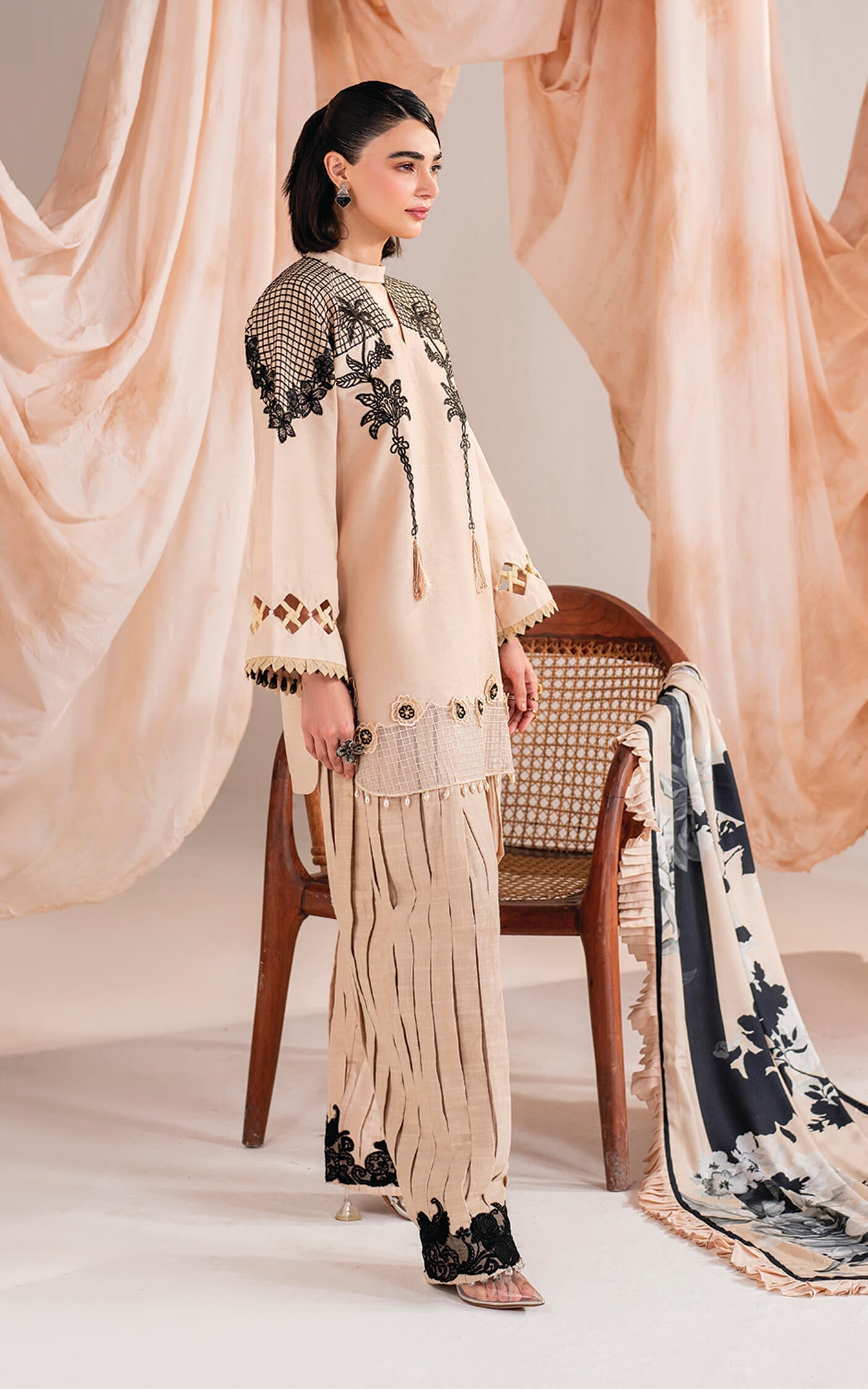 Asifa and Nabeel | Winter Meraki 24 | Cascade-MW-13 - Pakistani Designer Dress - by Asifa and Nabeel | Type: Ladies Clothes - 100% Original at Saira Sultan