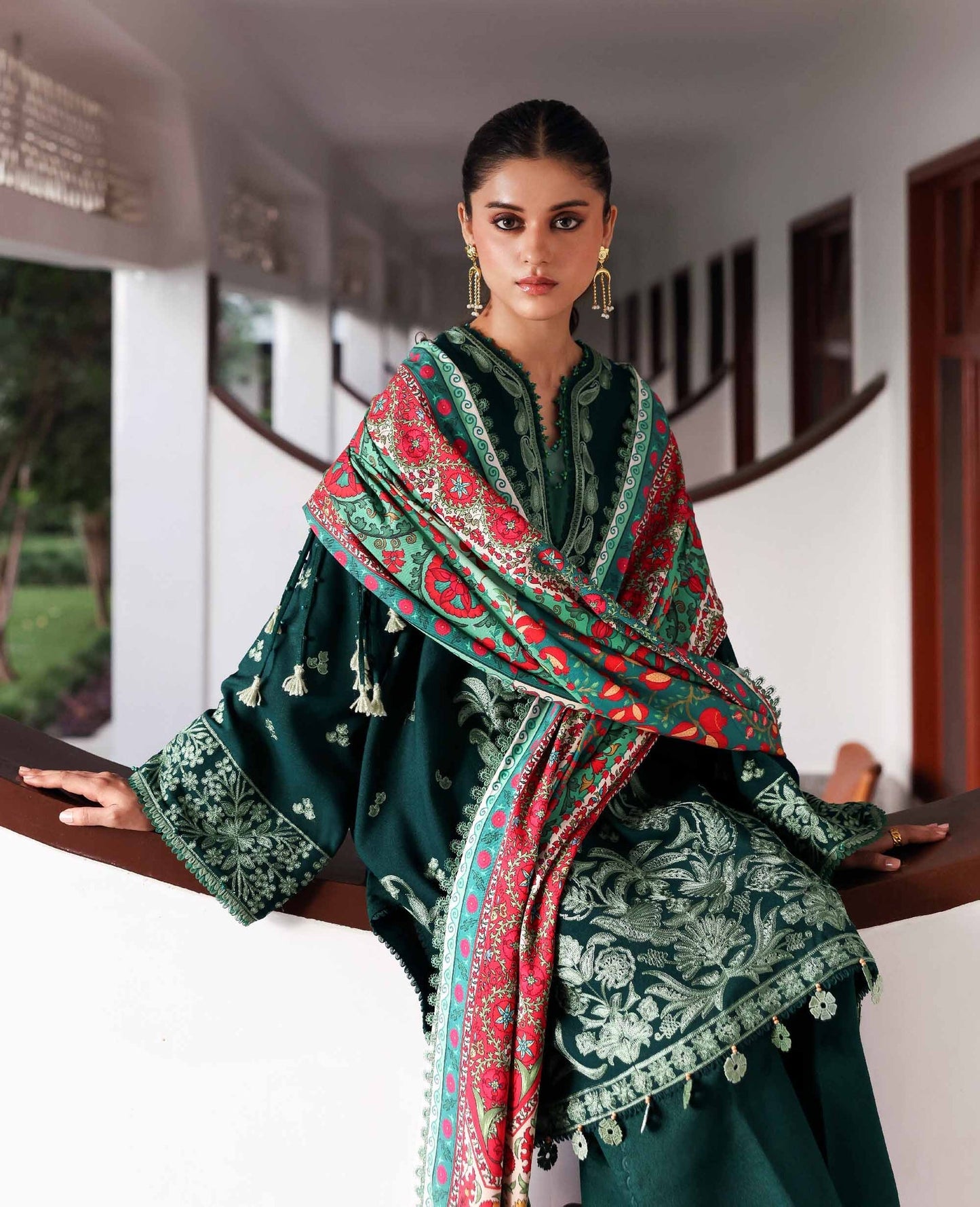 Republic Womenswear | Amaris Luxury Shawl 25 | Celeste by Republic Womenswear - Designer Dress - Type : Ladies Clothes - Available at Saira Sultan - 100% Original