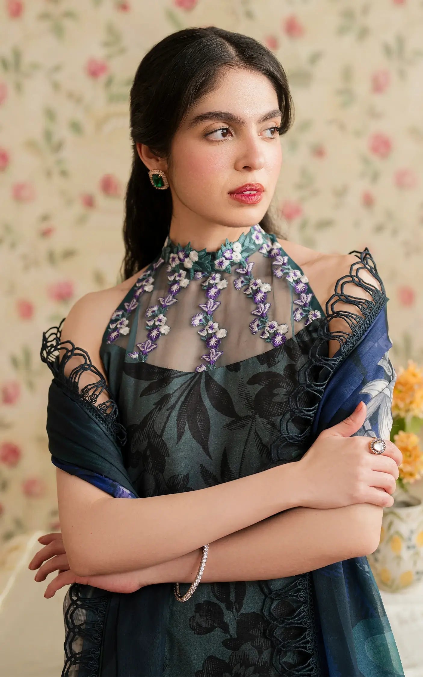 Asifa and Nabeel | Meraki Vintage 25 | Chandi Raatain (MVL25-12) M Black Lawn