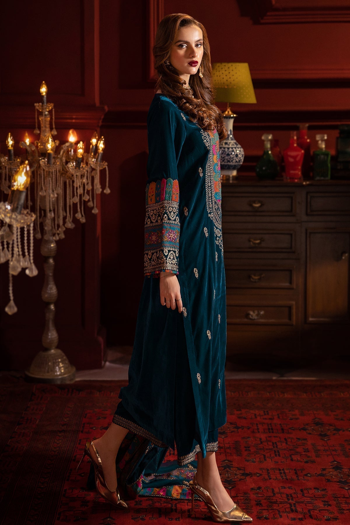 Charizma | Signora Velvet | Velvet CVT4-02 - Pakistani Designer Dress - by Charizma | Type: Ladies Clothes - 100% Original at Saira Sultan