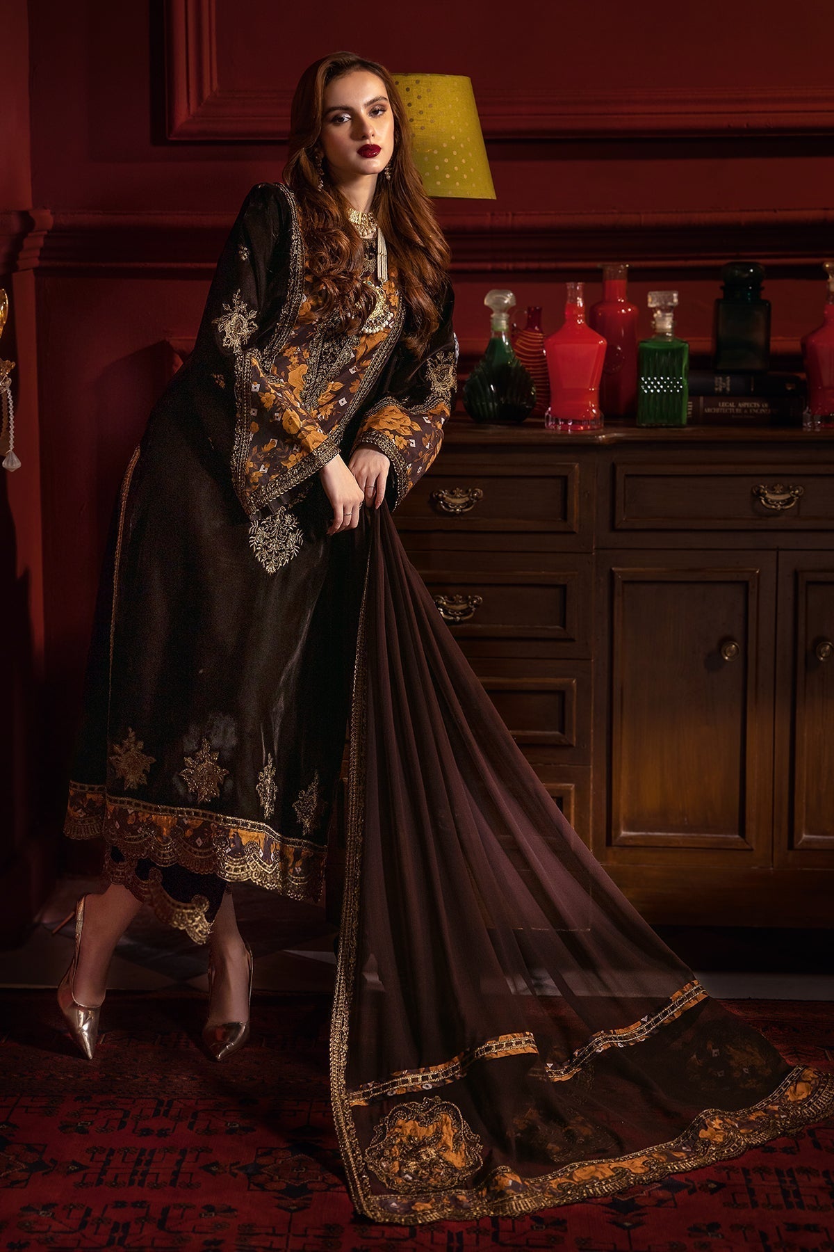 Charizma | Signora Velvet | Velvet CVT4-05 - Pakistani Designer Dress - by Charizma | Type: Ladies Clothes - 100% Original at Saira Sultan