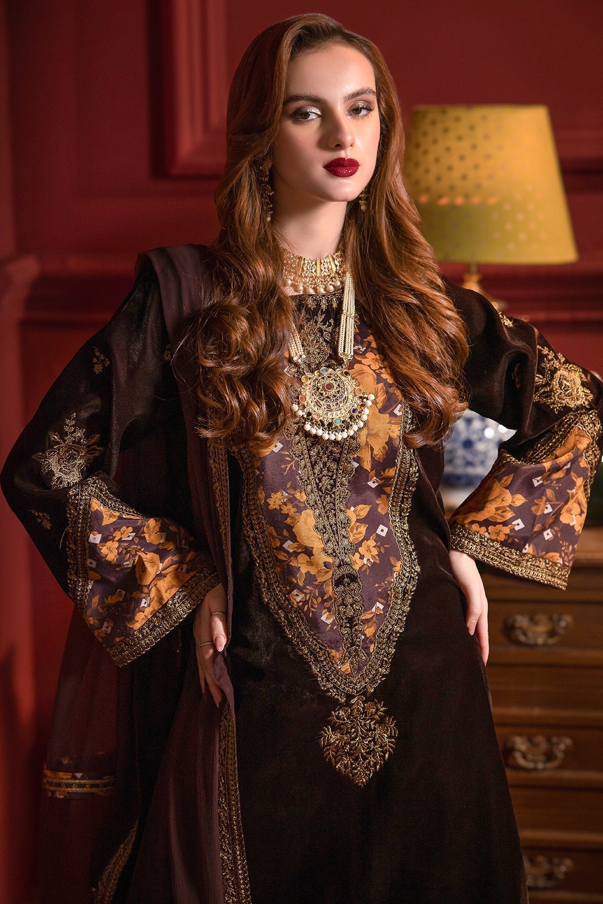 Charizma | Signora Velvet | Velvet CVT4-05 - Pakistani Designer Dress - by Charizma | Type: Ladies Clothes - 100% Original at Saira Sultan