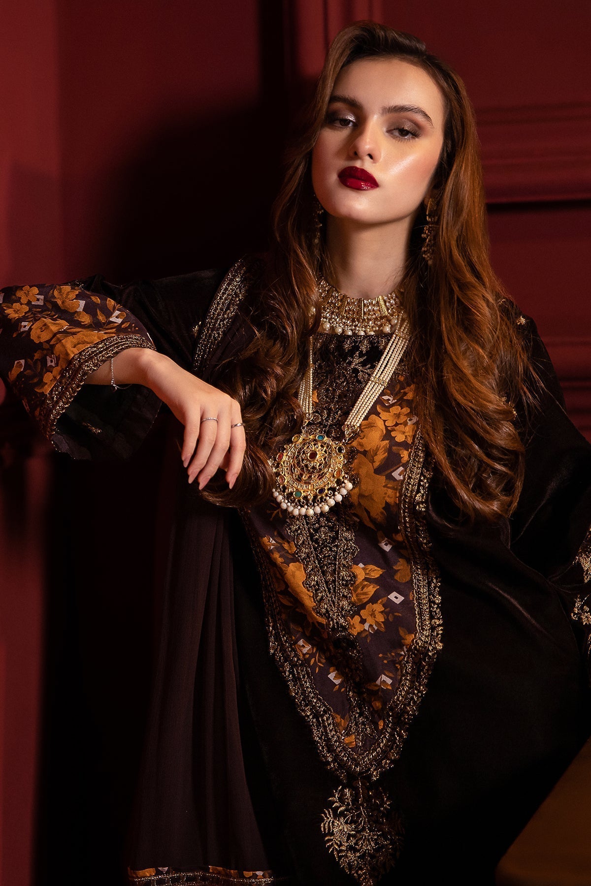 Charizma | Signora Velvet | Velvet CVT4-05 - Pakistani Designer Dress - by Charizma | Type: Ladies Clothes - 100% Original at Saira Sultan