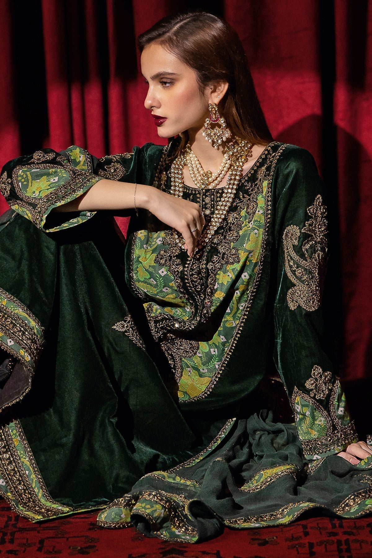 Charizma | Signora Velvet | Velvet CVT4-03 - Pakistani Designer Dress - by Charizma | Type: Ladies Clothes - 100% Original at Saira Sultan