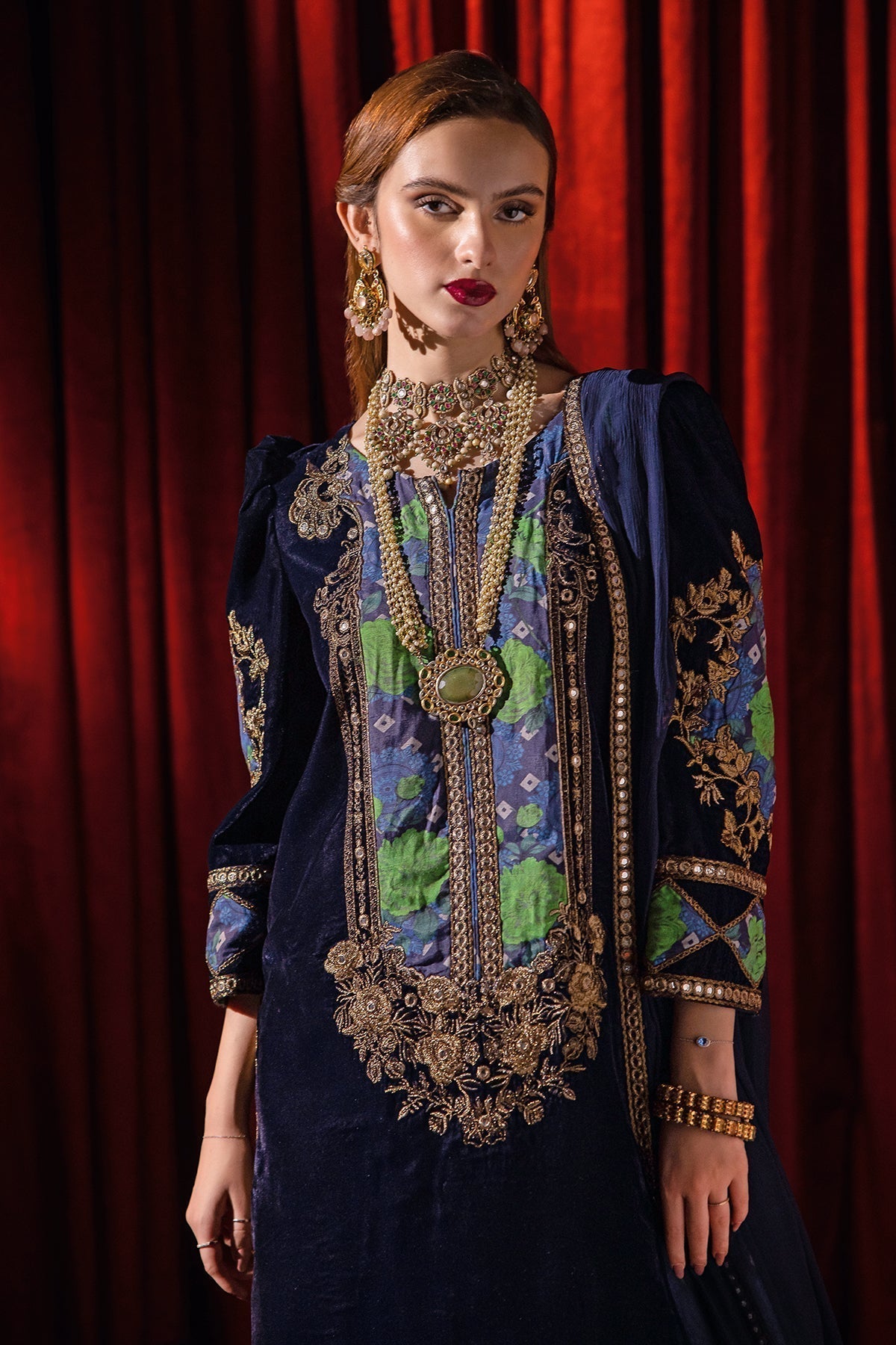 Charizma | Signora Velvet | Velvet CVT4-09 - Pakistani Designer Dress - by Charizma | Type: Ladies Clothes - 100% Original at Saira Sultan