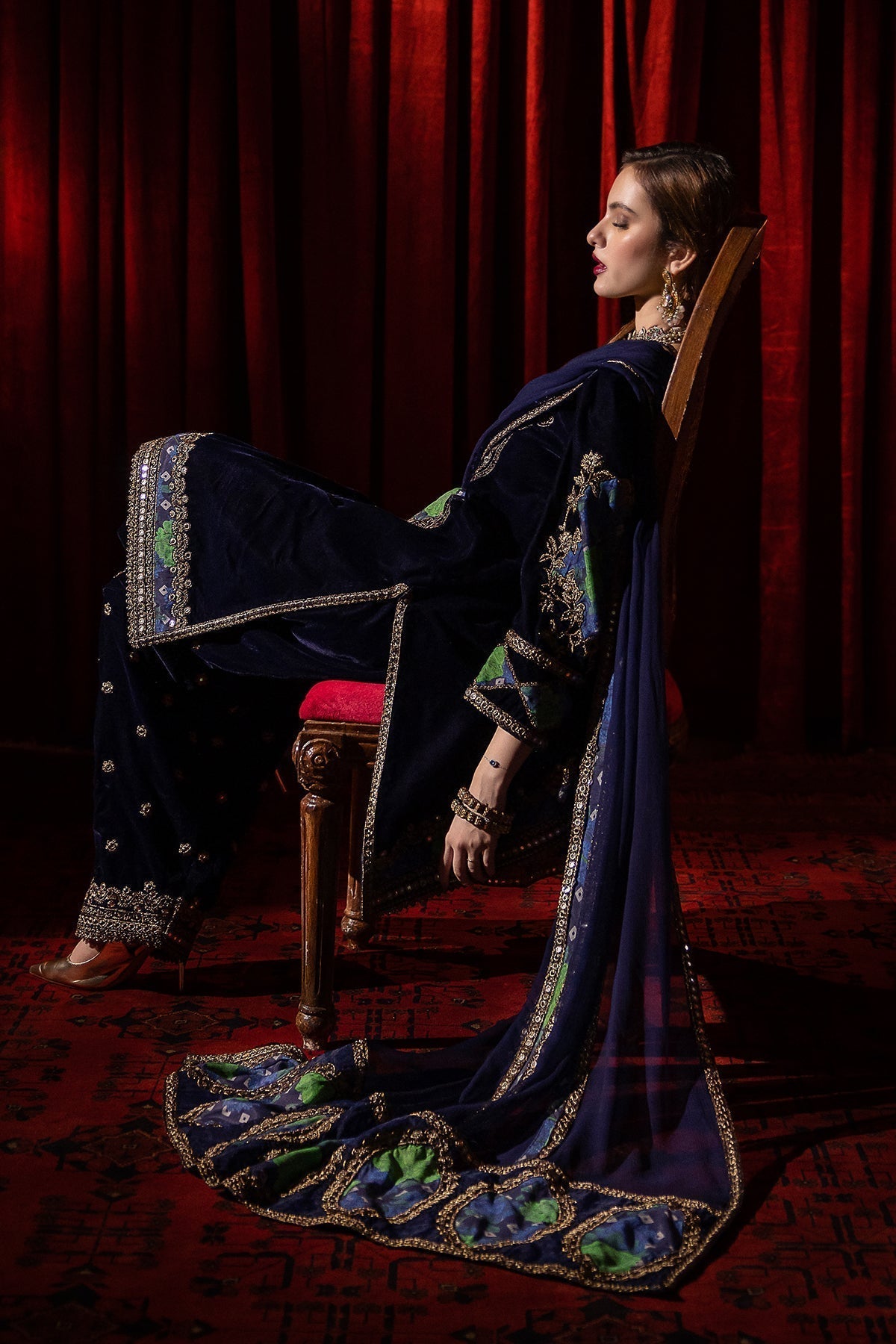 Charizma | Signora Velvet | Velvet CVT4-09 - Pakistani Designer Dress - by Charizma | Type: Ladies Clothes - 100% Original at Saira Sultan