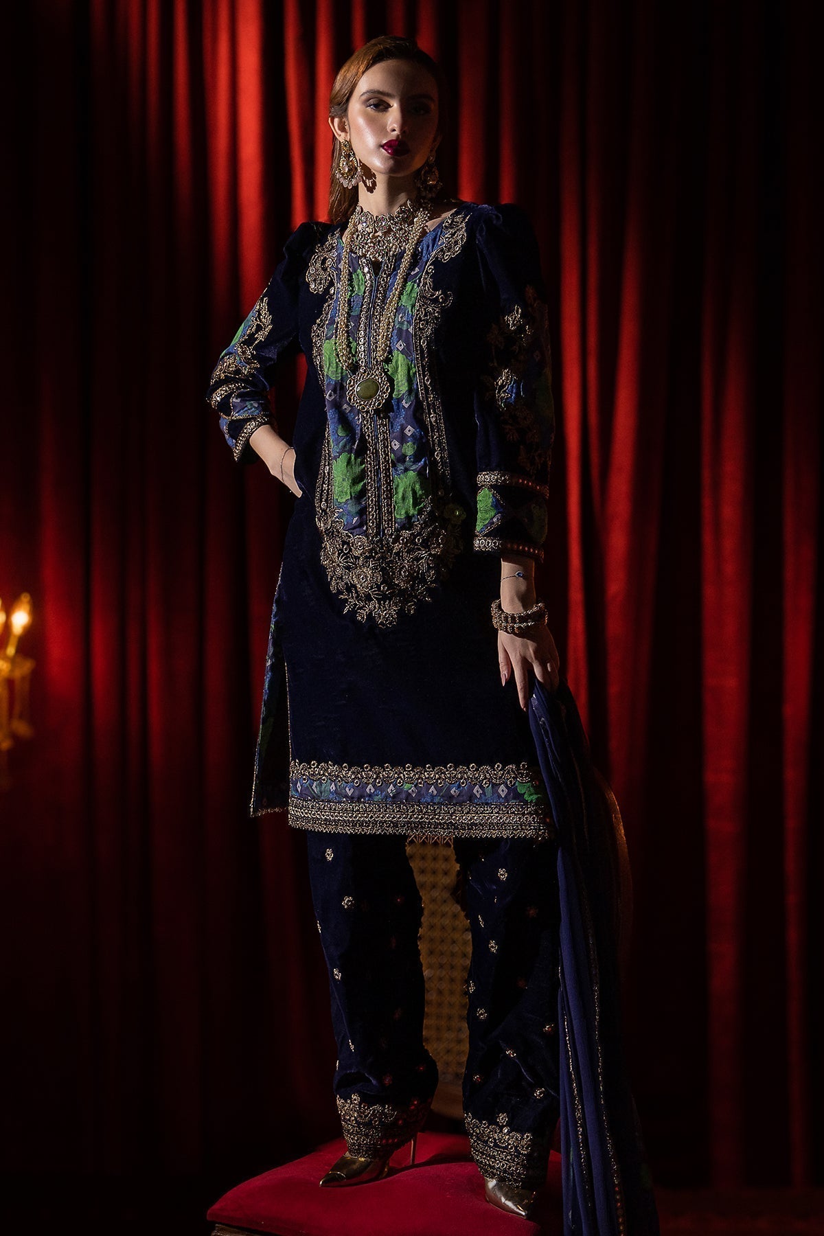 Charizma | Signora Velvet | Velvet CVT4-09 - Pakistani Designer Dress - by Charizma | Type: Ladies Clothes - 100% Original at Saira Sultan