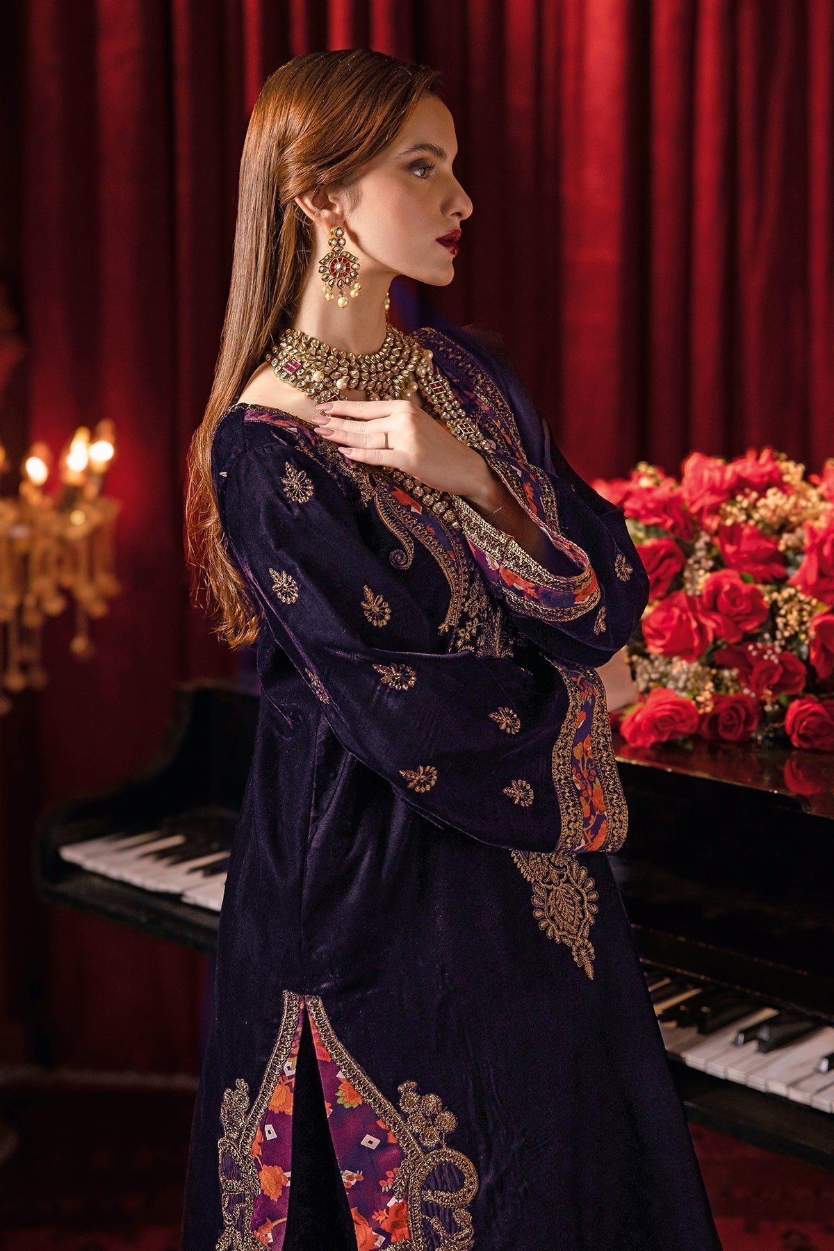 Charizma | Signora Velvet | Velvet CVT4-08 - Pakistani Designer Dress - by Charizma | Type: Ladies Clothes - 100% Original at Saira Sultan