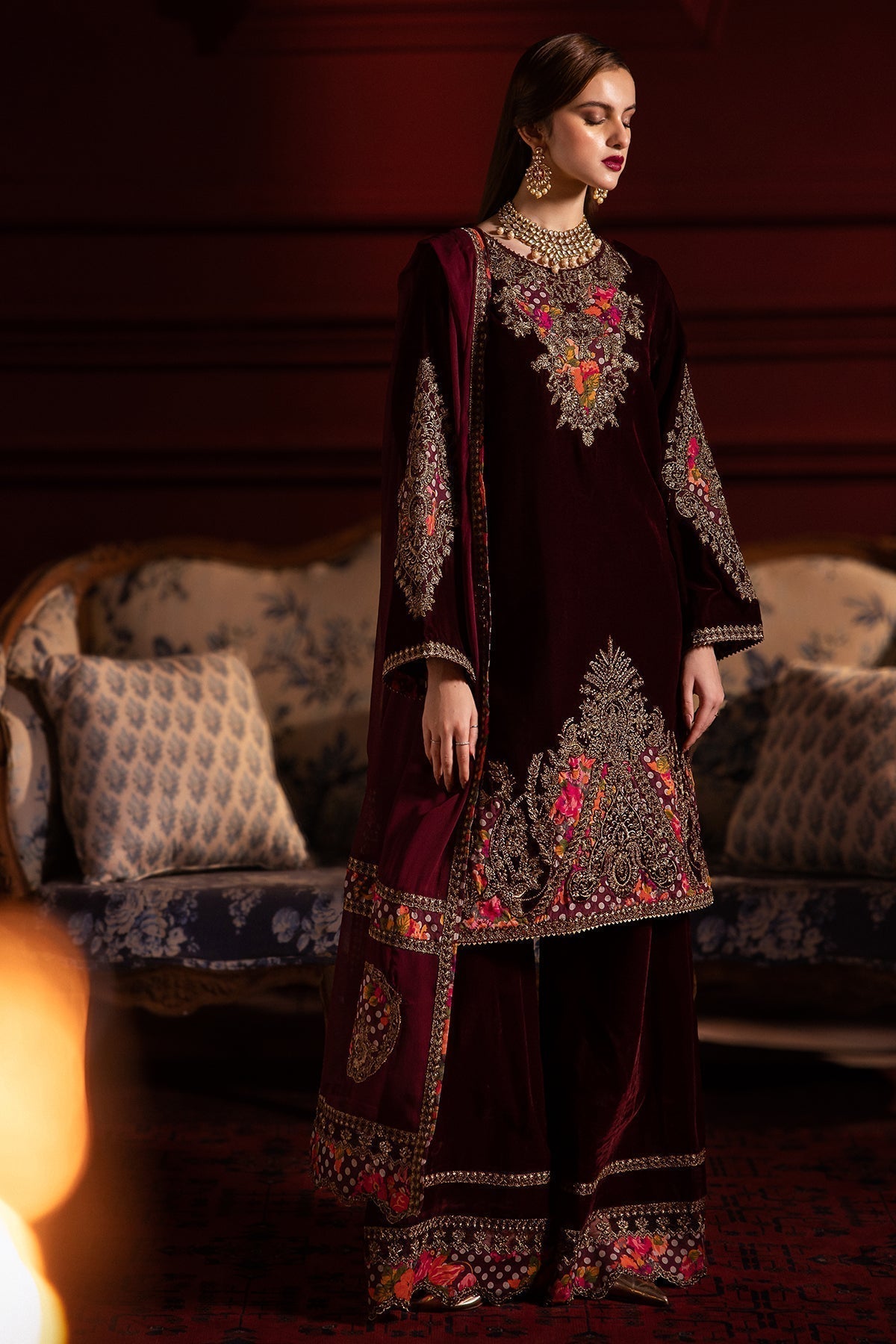 Charizma | Signora Velvet | Velvet CVT4-06 - Pakistani Designer Dress - by Charizma | Type: Ladies Clothes - 100% Original at Saira Sultan