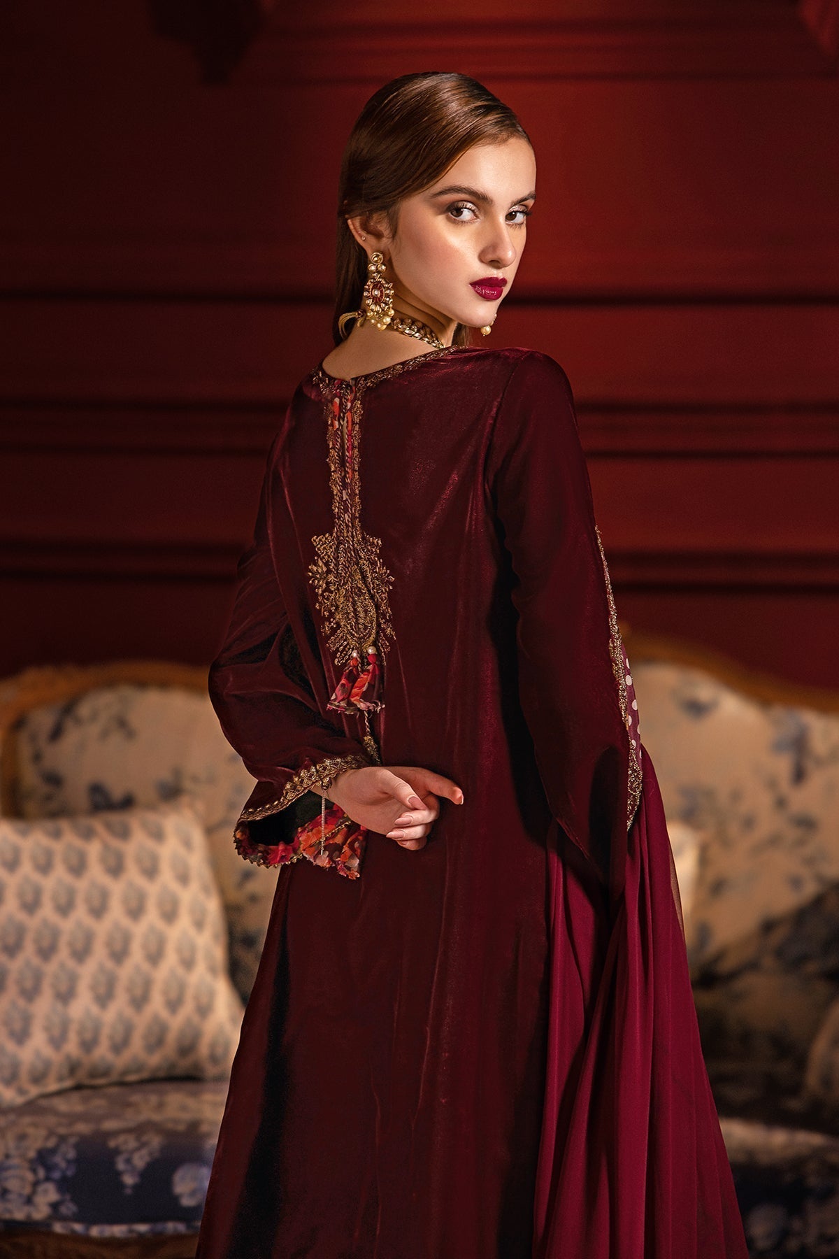 Charizma | Signora Velvet | Velvet CVT4-06 - Pakistani Designer Dress - by Charizma | Type: Ladies Clothes - 100% Original at Saira Sultan