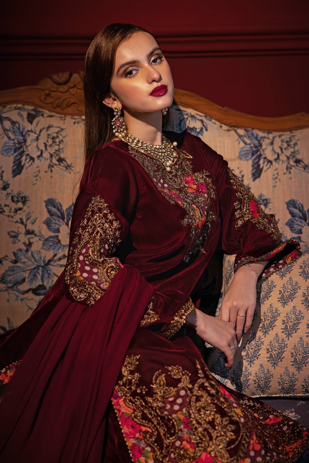 Charizma | Signora Velvet | Velvet CVT4-06 - Pakistani Designer Dress - by Charizma | Type: Ladies Clothes - 100% Original at Saira Sultan