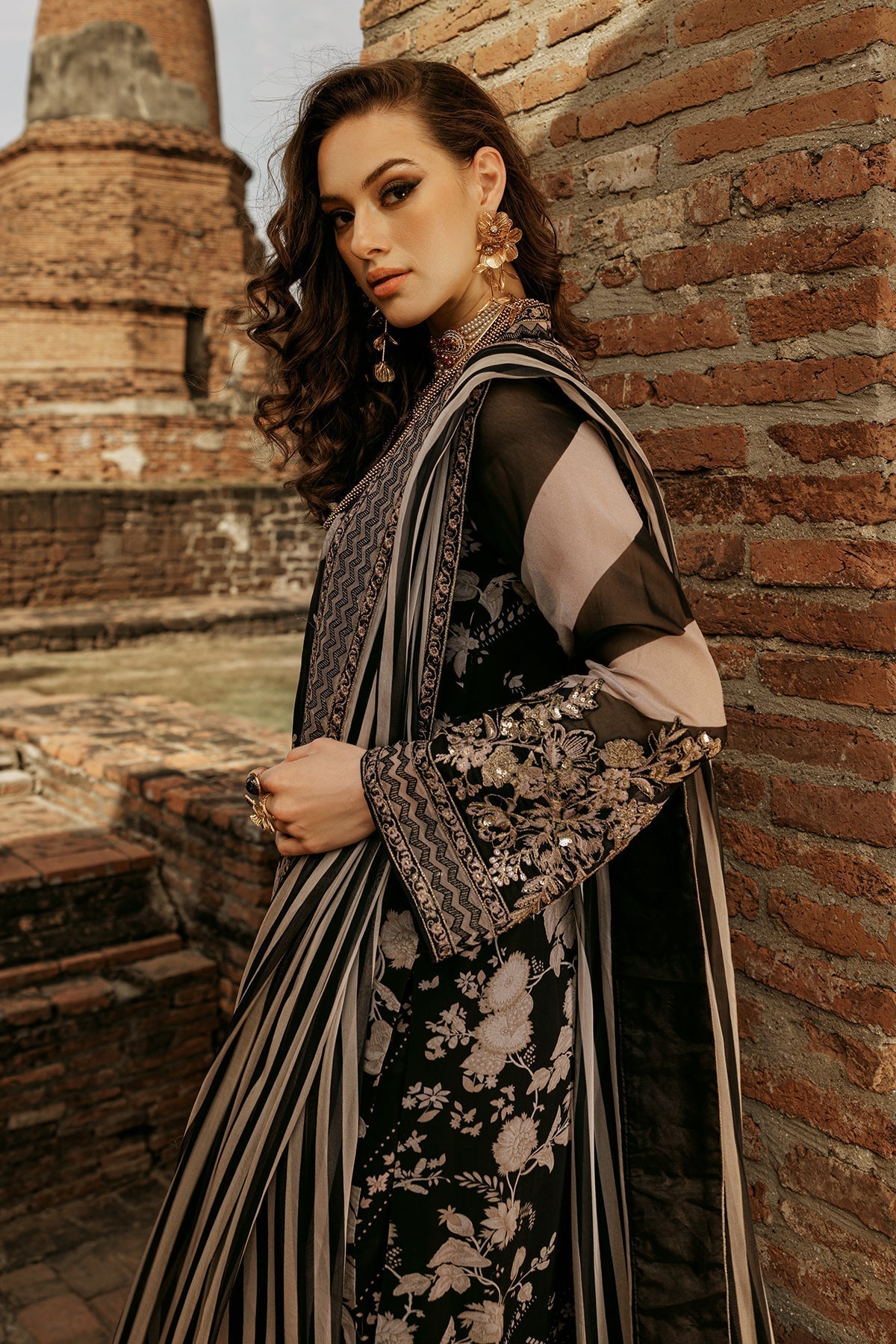 Charizma | Vasal Collection 25 | VSL25-02 L Black Chiffon