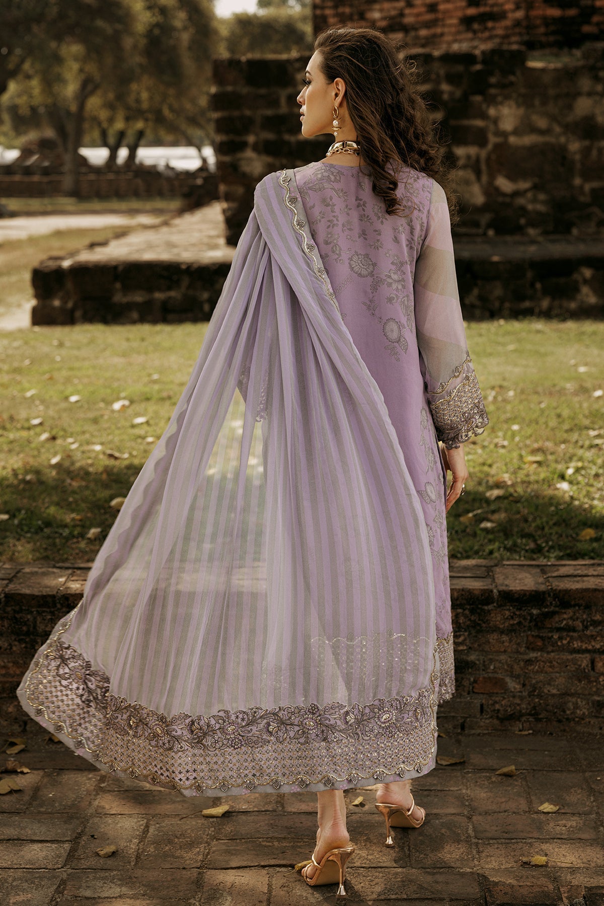 Charizma | Vasal Collection 25 | VSL25-04 S Purple Gray Chiffon